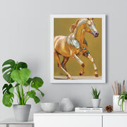 Elegant Horse Art Print, Vertical Framed Poster, Equine Decor, Modern Wall Art, Animal Lover Gift, Home Office Decoration