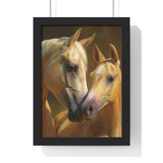 Horse Love Vertical Framed Poster, Equine Wall Art, Farmhouse Decor, Gift for Horse Lovers, Equestrian Home Decor