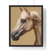 Elegant Horse Portrait Framed Poster, Wall Art for Horse Lovers, Home Decor, Equestrian Gift, Animal Themed Decor
