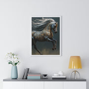Elegant Horse Art Print, Vertical Framed Poster, Equine Decor, Home Wall Art, Gift for Horse Lovers, Contemporary Art