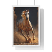Stunning Horse Vertical Framed Poster, Home Décor, Equestrian Art, Gift for Horse Lovers, Inspirational Wall Art, Rustic Interior