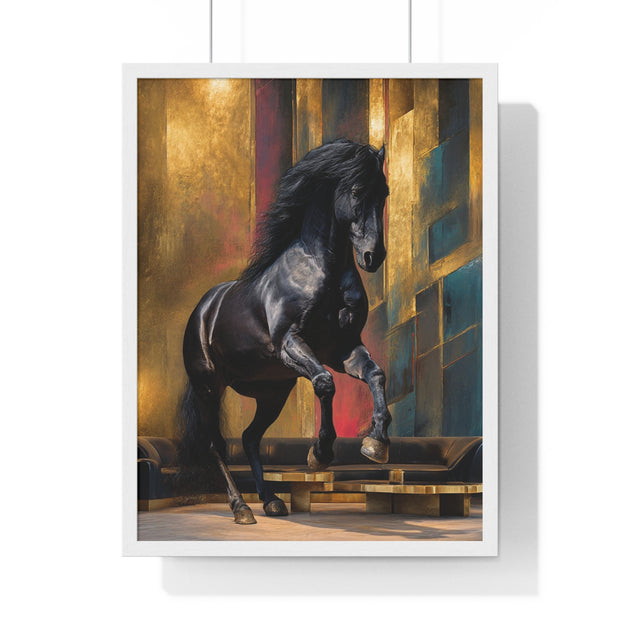 Elegant Horse Art Print, Framed Wall Decor, Equine Painting, Home Office Decor, Animal Lover Gift, Birthday, Anniversary, Christmas