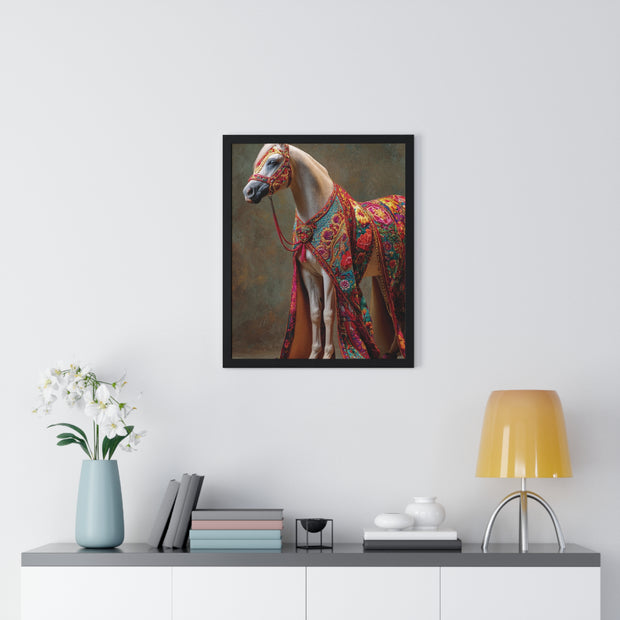 Vibrant Horse Art Print, Elegant Wall Decor, Farmhouse Style Home Decor, Gift for Horse Lovers, Equestrian Artwork