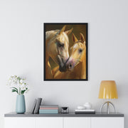 Horse Love Vertical Framed Poster, Equine Wall Art, Farmhouse Decor, Gift for Horse Lovers, Equestrian Home Decor