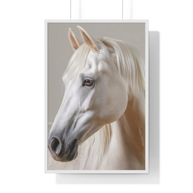 Elegant Horse Portrait Framed Art, Wall Decor, Home Decor, Equestrian Gift, Modern Wall Art