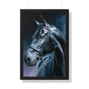 Elegant Horse Art Framed Vertical Poster | Horse Lover Gift, Home Decor, Animal Wall Art, Equestrian Decor, Unique Art Piece