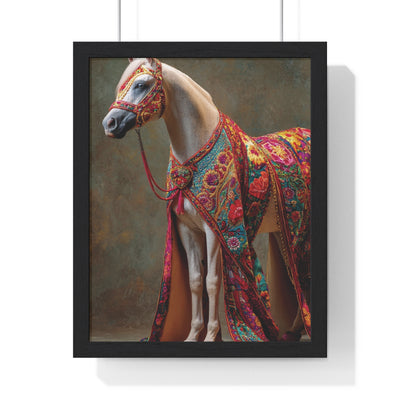 Vibrant Horse Art Print, Elegant Wall Decor, Farmhouse Style Home Decor, Gift for Horse Lovers, Equestrian Artwork