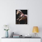 Elegant Horse Art Print, Home Decor, Equestrian Wall Art, Gift for Horse Lovers, Framed Poster Decoration