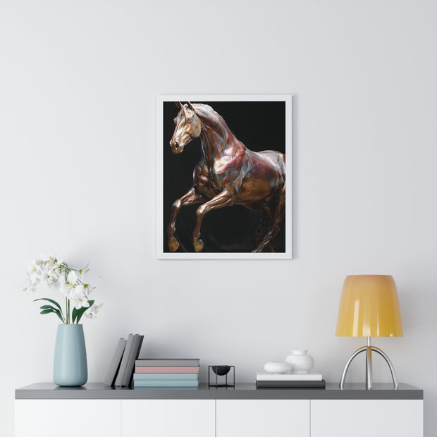 Elegant Horse Art Print, Home Decor, Equestrian Wall Art, Gift for Horse Lovers, Framed Poster Decoration