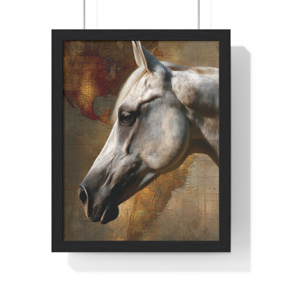 Elegant Horse Portrait | Framed Wall Art, Horse Lover Gift, Rustic Decor, Equine Home Decoration, Farmhouse Wall Art