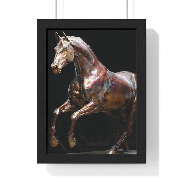 Elegant Horse Art Print, Home Decor, Equestrian Wall Art, Gift for Horse Lovers, Framed Poster Decoration