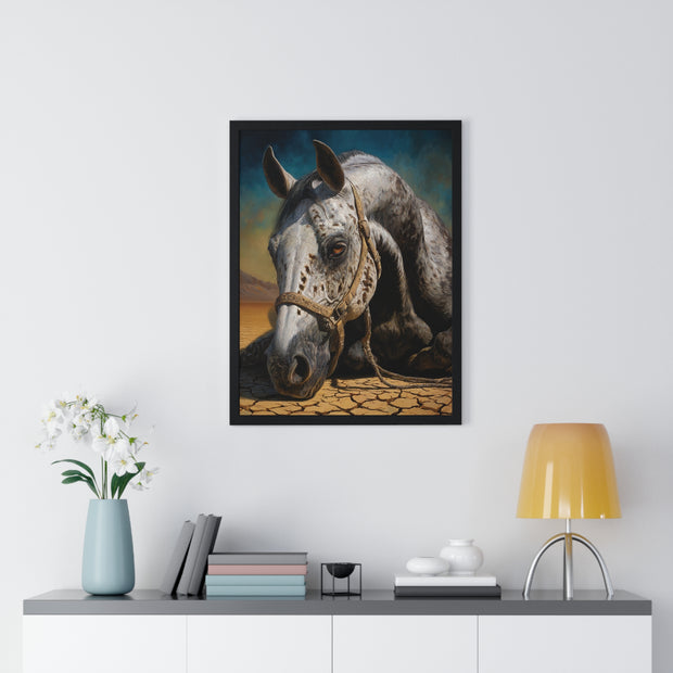 Stunning Horse Art Print, Vertical Framed Poster, Equestrian Decor, Animal Lover Gift, Rustic Home Art, Western Wall Art