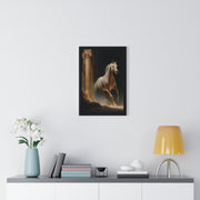 Elegant Horse Wall Art, Vertical Framed Poster, Equine Home Decor, Animal Art Print, Rustic Living Room Decoration