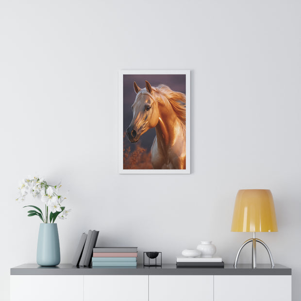Majestic Horse Framed Poster | Equine Wall Art | Nature Decor | Gift for Horse Lovers | Equestrian Home Decor | Birthday & Housewarming