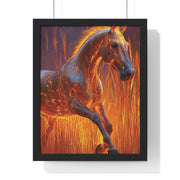 Fiery Horse Wall Art Poster, Animal Lover Print, Horse Decor, Equestrian Gift, Living Room Decor, Unique Art