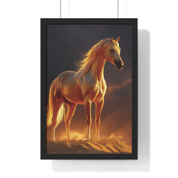 Majestic Horse Vertical Framed Poster | Horse Decor, Animal Art, Wall Art, Equestrian Gift, Nature Decor