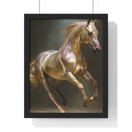 Elegant Horse Art Print, Horse Lover Gift, Wall Decor for Equestrians, Inspirational Home Art, Vertical Framed Horse Poster