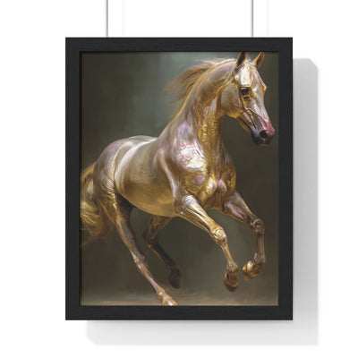 Elegant Horse Art Print, Horse Lover Gift, Wall Decor for Equestrians, Inspirational Home Art, Vertical Framed Horse Poster
