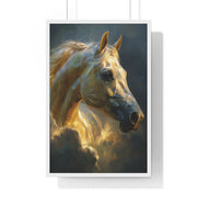 Majestic Horse Vertical Framed Poster, Equine Art, Home Decor, Gift for Horse Lovers, Animal Lovers Wall Art