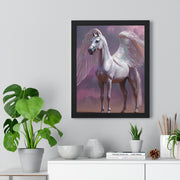 Majestic Winged Horse Wall Art, Fantasy Home Decor, Gift for Animal Lovers, Dreamy Artwork, Enchanted Living Room Accent
