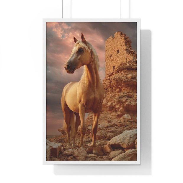Majestic Horse Wall Art Print, Framed Nature Poster, Home Decor, Equestrian Gift, Western Wall Art