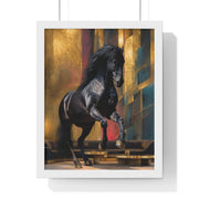 Elegant Horse Art Print, Framed Wall Decor, Equine Painting, Home Office Decor, Animal Lover Gift, Birthday, Anniversary, Christmas