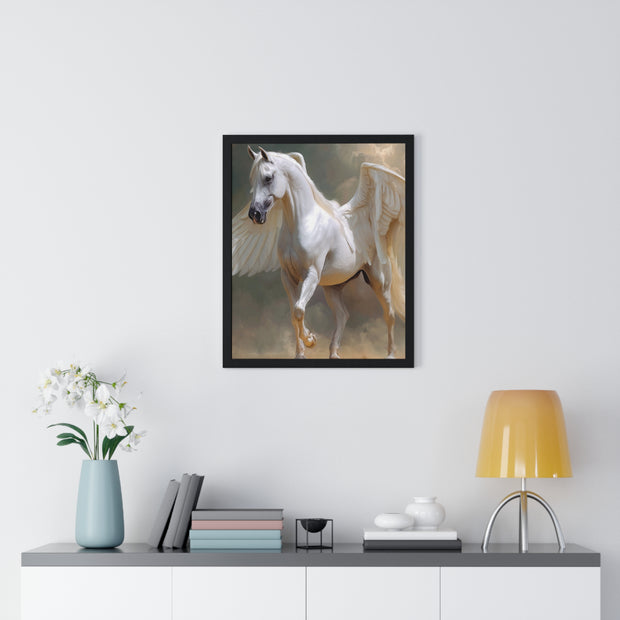 Whimsical Winged Horse Art Print, Fantasy Wall Decor, Fairy Tale Decor, Horse Lovers Gift, Magical Home Accent