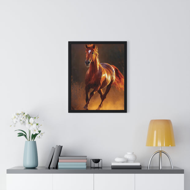 Majestic Horse Framed Poster, Equine Wall Art, Rustic Home Decor, Animal Lover Gift, Equestrian Decor, Farmhouse Wall Art