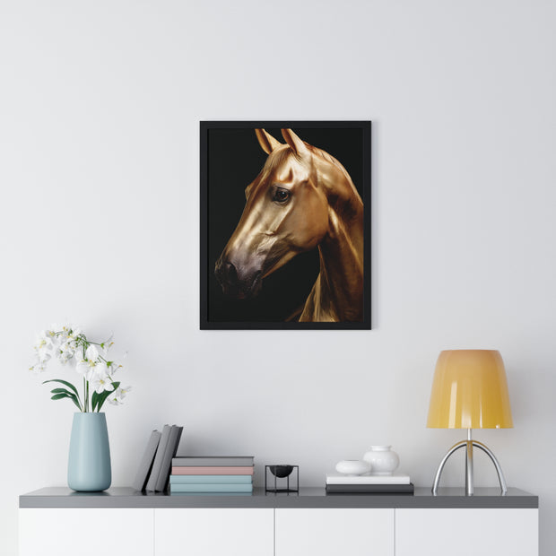 Majestic Horse Framed Wall Art, Equestrian Decor, Equine Art Print, Home Decor Gift, Animal Lovers Wall Hanging