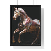 Elegant Horse Art Print, Home Decor, Equestrian Wall Art, Gift for Horse Lovers, Framed Poster Decoration