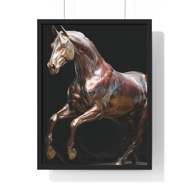 Elegant Horse Art Print, Home Decor, Equestrian Wall Art, Gift for Horse Lovers, Framed Poster Decoration