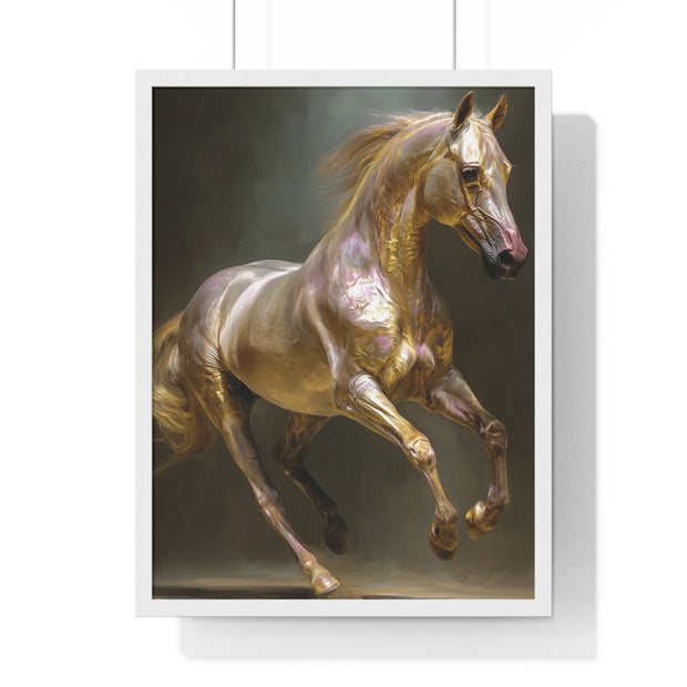 Elegant Horse Art Print, Horse Lover Gift, Wall Decor for Equestrians, Inspirational Home Art, Vertical Framed Horse Poster