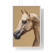 Elegant Horse Portrait Framed Poster, Wall Art for Horse Lovers, Home Decor, Equestrian Gift, Animal Themed Decor