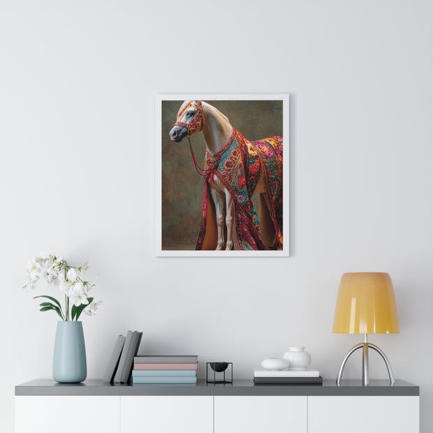Vibrant Horse Art Print, Elegant Wall Decor, Farmhouse Style Home Decor, Gift for Horse Lovers, Equestrian Artwork
