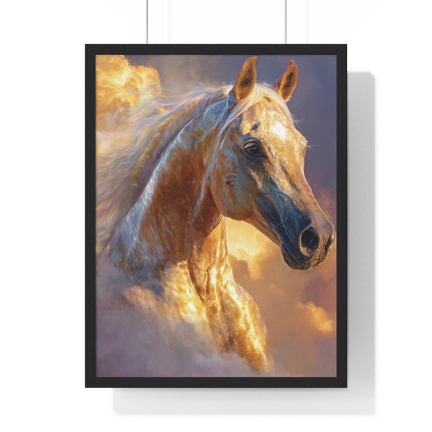 Stunning Horse Artwork Vertical Framed Poster, Horse Lovers Gift, Equestrian Home Decor, Animal Wall Art, Unique Gift Idea