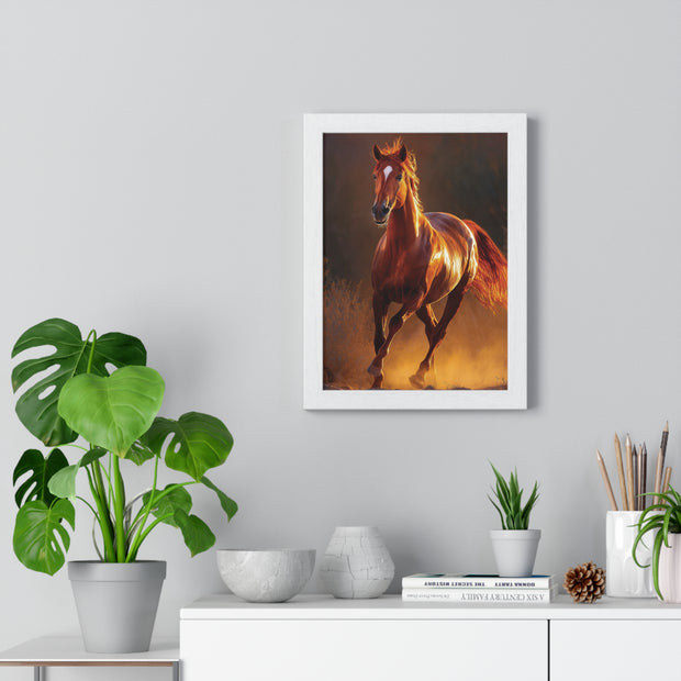 Majestic Horse Framed Poster, Equine Wall Art, Rustic Home Decor, Animal Lover Gift, Equestrian Decor, Farmhouse Wall Art