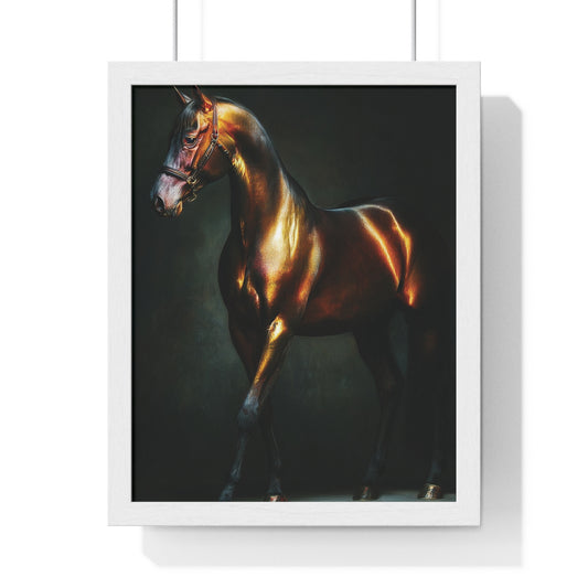 Elegant Horse Art Print, Vertical Framed Poster, Vintage Horse Decor, Animal Wall Art, Equestrian Gift, Equine Home Decoration