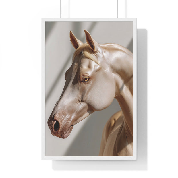 Elegant Horse Framed Poster, Art Decor, Animal Wall Art, Horse Lover Gift, Home Interior, Equine Photography