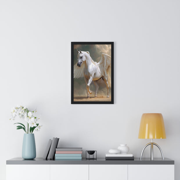 Whimsical Winged Horse Art Print, Fantasy Wall Decor, Fairy Tale Decor, Horse Lovers Gift, Magical Home Accent