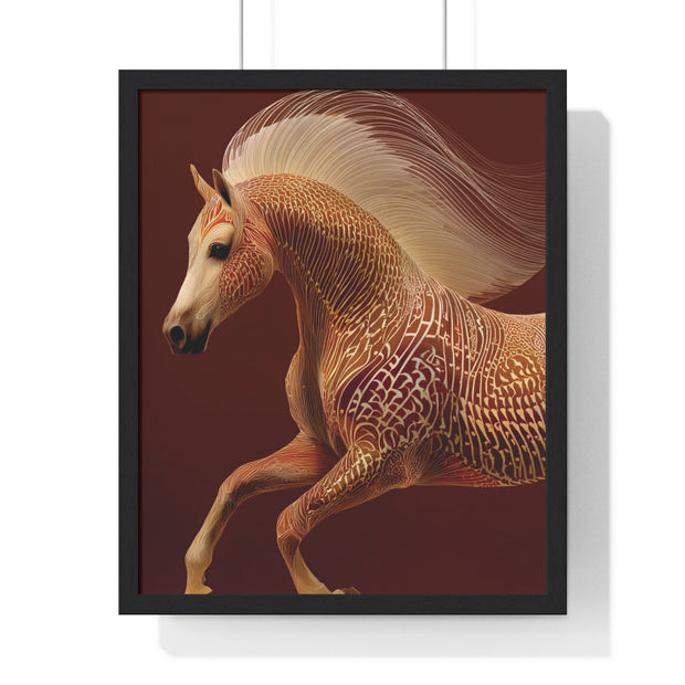 Majestic Horse Art Print, Vertical Framed Poster, Horse Decor, Equestrian Gift, Wall Art for Home, Animal Lover Decoration