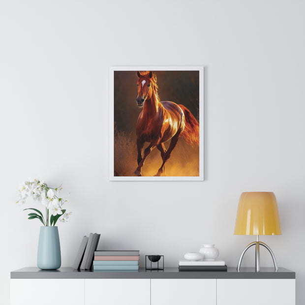 Majestic Horse Framed Poster, Equine Wall Art, Rustic Home Decor, Animal Lover Gift, Equestrian Decor, Farmhouse Wall Art