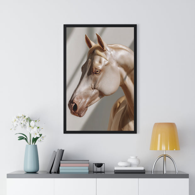 Elegant Horse Framed Poster, Art Decor, Animal Wall Art, Horse Lover Gift, Home Interior, Equine Photography