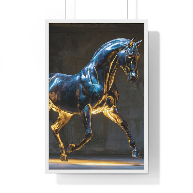 Elegant Horse Framed Wall Art Print, Modern Home Decor, Equestrian Decor, Gallery Wall Art, Horse Lover Gift