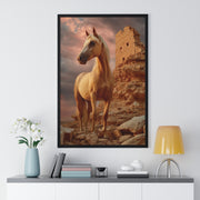 Majestic Horse Wall Art Print, Framed Nature Poster, Home Decor, Equestrian Gift, Western Wall Art