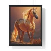 Majestic Horse Framed Poster - Equestrian Art, Farmhouse Decor, Wall Art, Horse Lover Gift, Nature Print