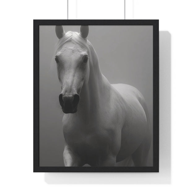Elegant Equine Wall Art Decor, Black and White Horse Poster, Modern Home Decoration, Animal Lover Gift, Equine Photography Print