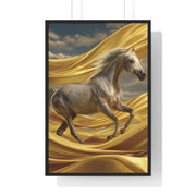Majestic Horse Framed Poster - Equine Wall Art, Home Decor, Gift for Horse Lovers, Equestrian Art, Nature Inspired Decoration