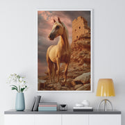 Majestic Horse Wall Art Print, Framed Nature Poster, Home Decor, Equestrian Gift, Western Wall Art