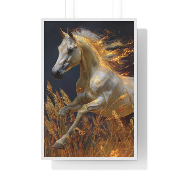 Majestic Horse Framed Art Print - Equestrian Decor, Nature Wall Art, Horse Lover Gift, Home Decoration, Animal Poster