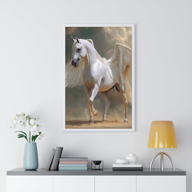 Whimsical Winged Horse Art Print, Fantasy Wall Decor, Fairy Tale Decor, Horse Lovers Gift, Magical Home Accent